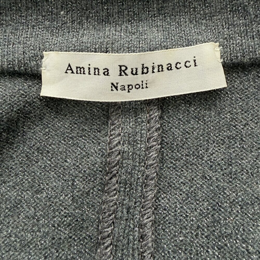 AMINA RUBINACCI Cashmere Blazer Jacket Small Gray - Picture 12 of 16
